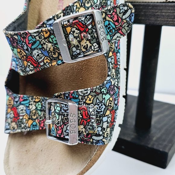 Bobs from Skechers Platform Bohemian Dog Print Double Buckle Sandals Sz 6 - Picture 1 of 7